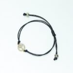 Pulseira cordel c/ Simbolo Paz c/ Swarovsky