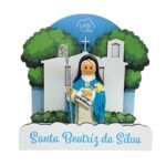 Mini Expositor em Madeira,Coleção L&L,Santa Beatriz da Silva