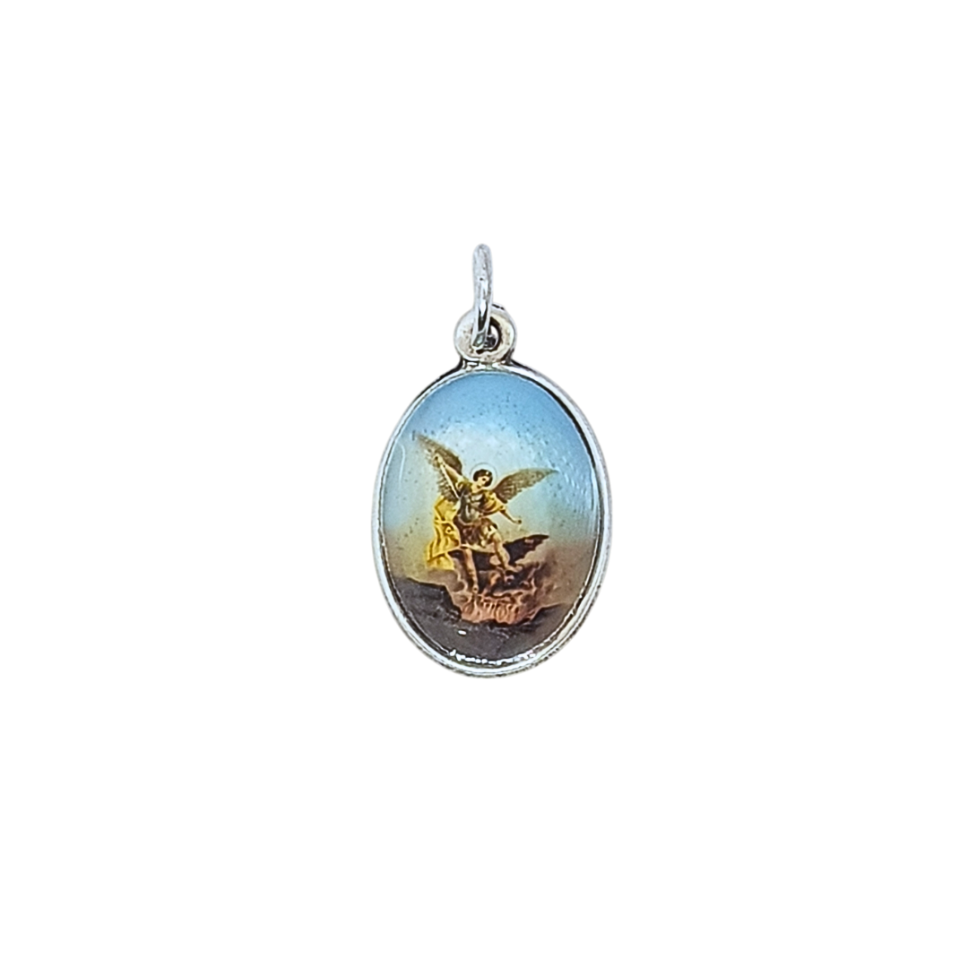 3619105793_MD557_____0_50__.png Medalha Oval c/ Foto de Anjo Miguel Arcanjo, 2.6cm - Image 1