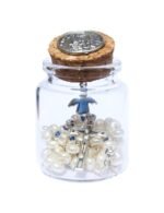 Terço Pérola 6mm com anjoFrasco em vidro - Image 3