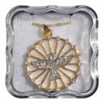 Fio - Círculo com raios, com Espírito SantoDourado