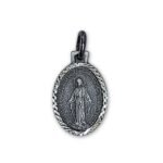 Medalha de Metal Lapidada Oval, Nossa Senhora das Graças,19x14mm