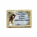 Iman em madeira folhas - Abençoai a nossa Família