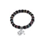 Pulseira de Pedra Raiada e Cristal c/Anéis Strass - Cores Sortidas - Image 6