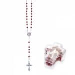 Terço de Madeira Perfumada 4MM c/caixa formato Cruz