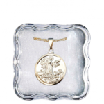 Medalha folheado Ouro - redondaAparição de Fátima