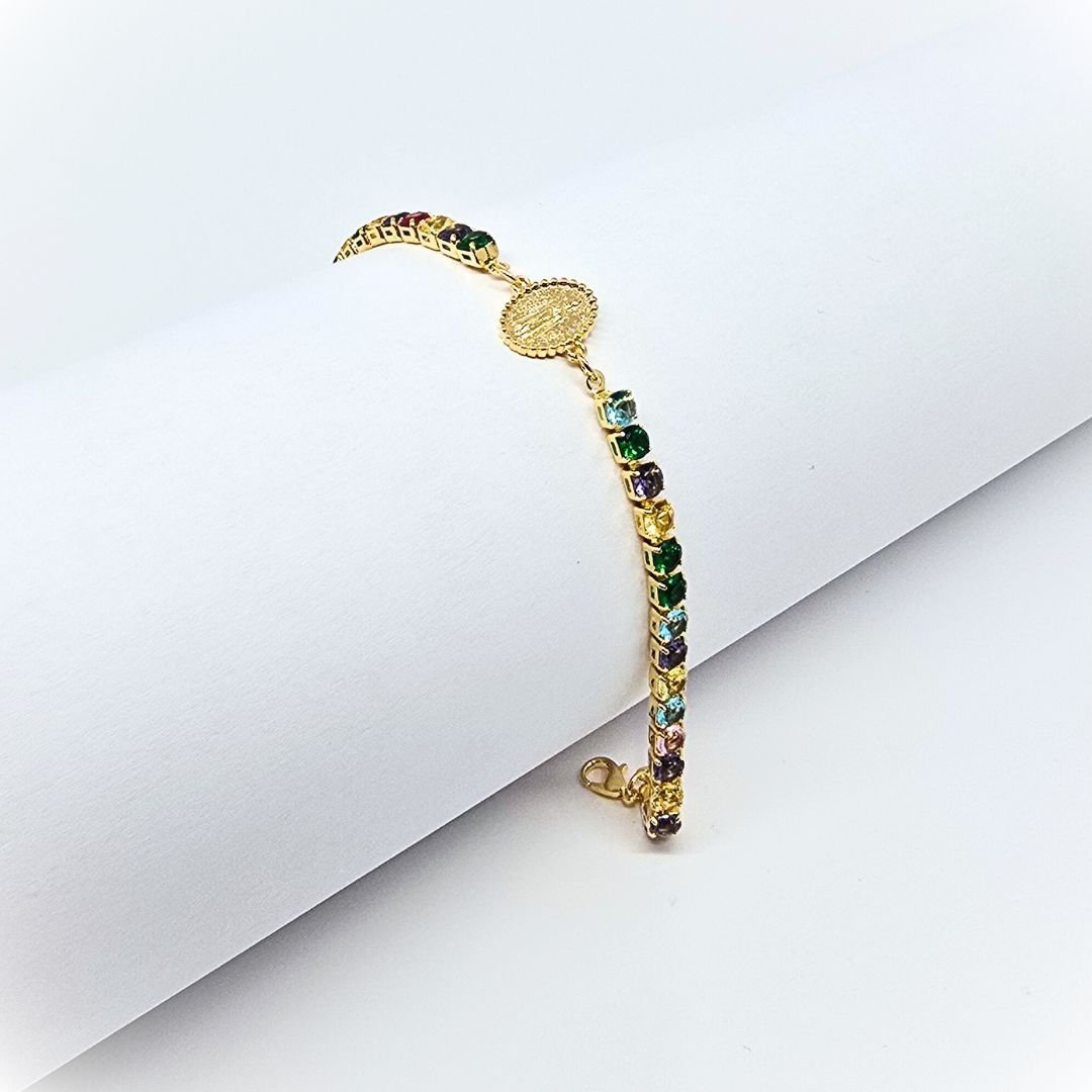 Pulseira Banhada a Ouro 18K c/Zircónias 4MM - Image 2