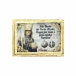 Iman em madeira folhas - São Bento cara c/ Medalha Ouro