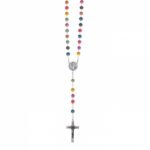 Terço de Rosas de Alpaque Acrilico Multicores 6MM