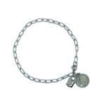 Pulseira em metal c/Aparição de Fátima