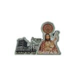 Iman em Madeira Recortado, Santo Cristo,8x6