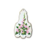 Iman em MDF c/Nossa Senhora de Fátima, pintada à mão, 9x5.50cm