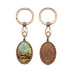 Porta-Chaves Oval Rosa c/Resina