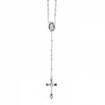 Terço de Alpaque Imit. 4MM c/ Fecho e Caixa Medalha