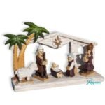 Presépio - Cabana com PalmeirasResina - 13,5 cm