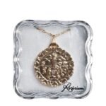 Medalha folheada ouro -  redondaAparição de Fátima