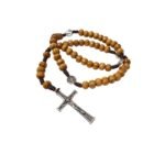 Terço em Madeira de Oliveira c/Corda, Fátima, 8MM