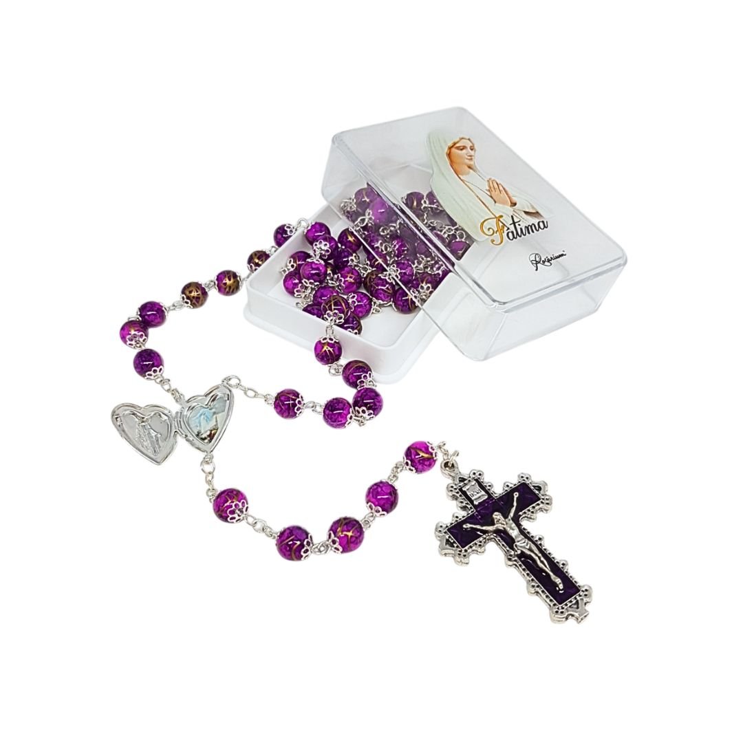 T5015ANR-14A. €4.85 purpura Terço de Vidro - Image 1