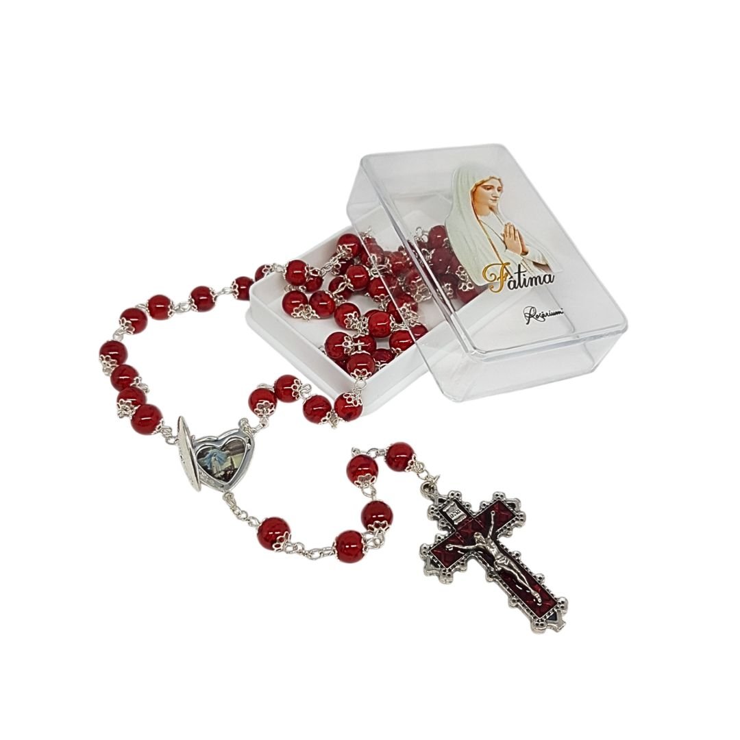 T5015ANR-19. €4.85 vermelho Terço de Vidro - Image 1