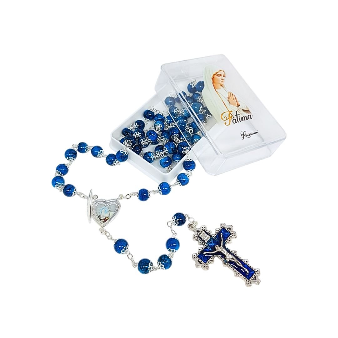 T5015ANR-2. €4.85 azul Terço de Vidro - Image 1