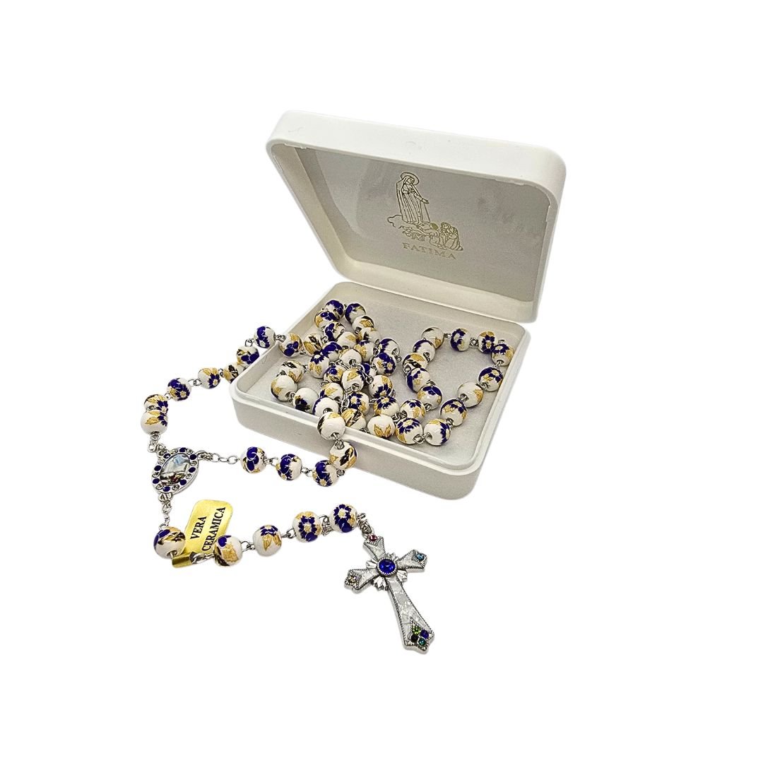 T5102-1 €7.14 AZULÃO (1) Terço de Porcelana - Image 1